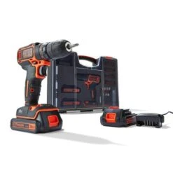Black & Decker BLACK+DECKER Accuboormachine BDC718AS2O-QW + 80-delige Accessoireset