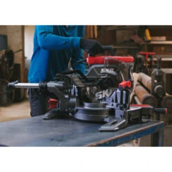 SKIL Afkortzaag /verstekzaag 254mm Met Trekfunctie, Laser En 'dual Bevel' Functie 1320AA 2000W + Snelklem -Bosch || Makita || SKIL Verkoopwinkel 123 1537