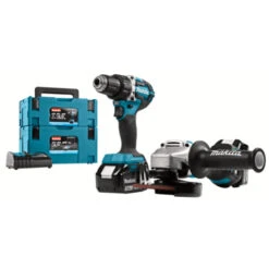 Makita 18V LXT Accuboormachine + Haakse Slijper Combinatieset (incl. 2 Accu's 5.0Ah + Lader)